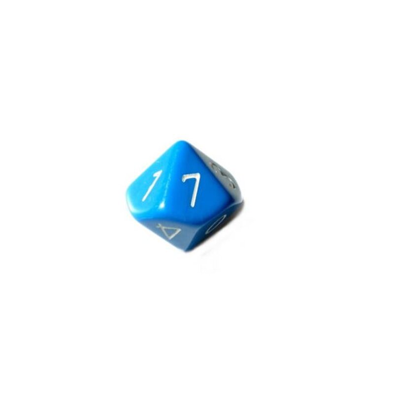 10x Acryl 10-seitig Würfel Spielwürfel D10 Blau 