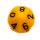 10-Seitiger W&uuml;rfel Dotter-Gelb mit Zahlen 0-9