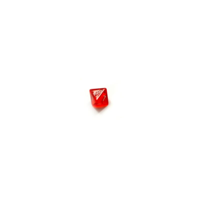 Oktaeder 8-seitiger Würfel W8 rot 