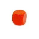 Blanko-W&uuml;rfel Orange mit runden Ecken W6