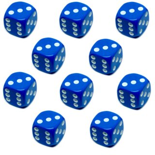 Rot Blau 20er-Set D6 Würfel Spielwürfel Dice Punkt für Brettspiel 