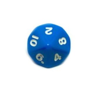 10-Seitige W&uuml;rfel Blau mit Zahlen 1-10 W10 R&ouml;mischen Zahlen I-I0