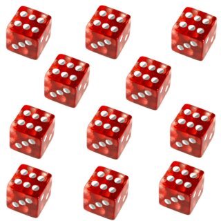 Rot schwarz de 10 Stück D6 6 seitige Dice Würfel Augenwürfel Spielwürfel Set 