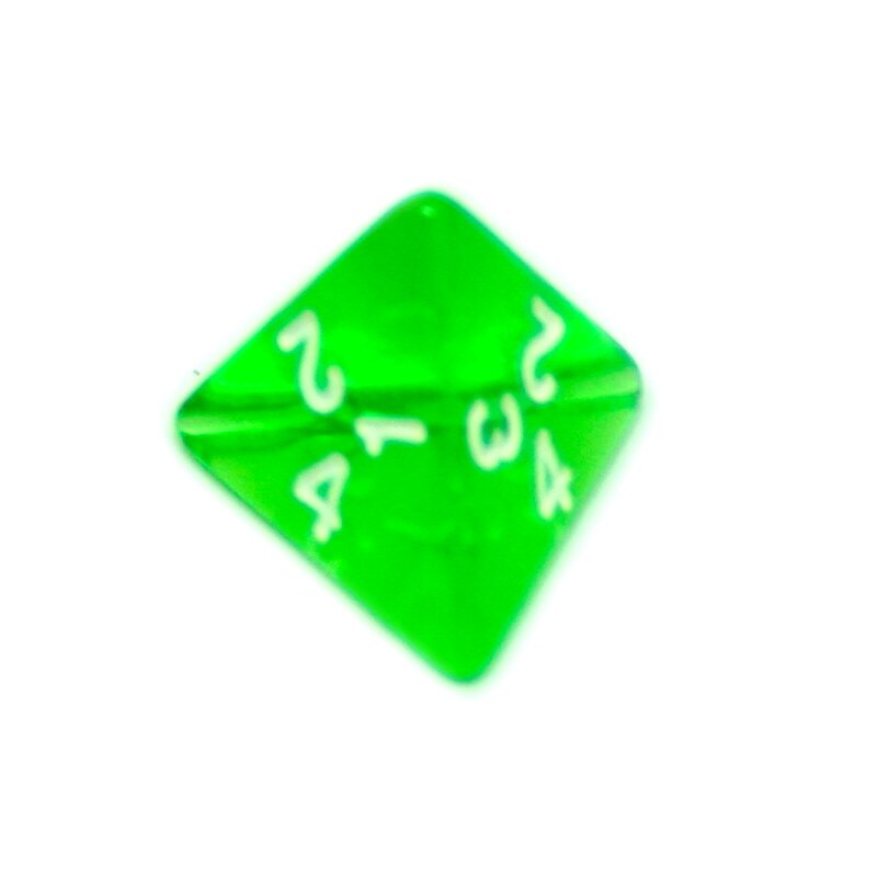 grün W4 Tetraeder 4-seitiger Würfel transparent 
