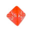 4-Seitige Orange-Pink-Transparente W&uuml;rfel Zahlen W4
