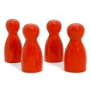 4 P&ouml;ppel Spielfiguren aus Holz Orange