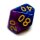 10 Seitige 2-Farbige W&uuml;rfel 00-90 in D.Blau-Violett