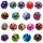 W&uuml;rfel 10-Seiten 00-90 2-Farbig-Blau-Violett-Galaxy-Glitter Marmoriert W10