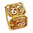 6 Seitiger Metall-W&uuml;rfel Hohl Drachen Gold-Silberfarben Zahlen