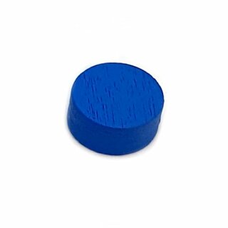 Blaue Holzscheiben 10 x 4,5mm Bunt Token