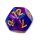 W&uuml;rfel 12-Seitig 2-Farbig Violett-Mittelblau Marmoriert W12