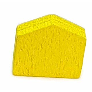 Holzscheiben Haus-Form Gelb 16 x 16mm Spielsteine Bl&auml;tchen Pfand