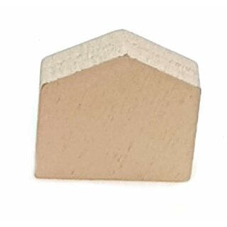 Holzscheiben Haus-Form Grau 16 x 16mm Spielsteine Bl&auml;tchen Pfand