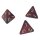 4-Seitige Glitzer-Bordeaux-Rot W&uuml;rfel Gold Eck-Zahlen W4 D4