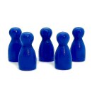 10 Halma-Kegel Blau P&ouml;ppel Spielfiguren aus Holz 12...